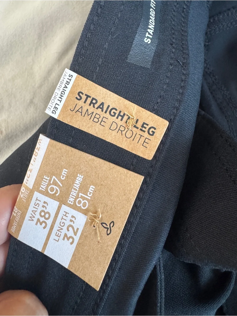 prAna Brion Pant II Men’s 38x32 Black Standard Fit ReZion Travel Pants NWT